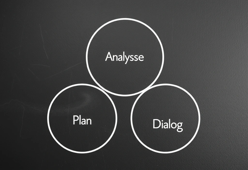 Verbindendes Diagramm der drei Säulen
